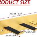 Hair Dryer Holder Wall Mount, Universal Hair Dryer Hanger for Bathroom/Bedroom/Barbershop, 304 Stainless Steel Organizer with 3M Adhesive, No Drilling Space Saver (Gold)