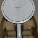 simplehuman 8" Round Sensor Makeup Mirror with Touch-Control Brightness, 5X Magnification, Rechargeable and Cordless, White Stainless Steel