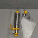 Dessert Decorating Syringe Set Icing Piping Kit Frosting Piping Kit Stainless Steels Cake Decorating Kit with 10 food grade stainless steel piping tips & 50 Disposable Piping Bags Yellow