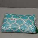 Smiry Rectangle Picnic Table Cover, Waterproof Elastic Fitted Camping Tablecloths for 6 Foot Tables, Wipeable Flannel Backed Vinyl Tablecloth Protector for Indoor, Outdoor (Teal, 36x72 Inches)