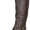 DREAM PAIRS Women's Knee High Boots, Buckle Riding Boots 9