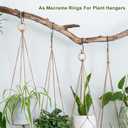 uxcell 10Pcs 90mm(3.5-inch) Natural Wood Rings, 10mm Thick Smooth Unfinished Wooden Circles for DIY Crafting, Knitting, Macrame, Pendant