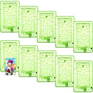 Civaner 10 Pieces Gift Card Puzzle Box Money Maze Gift Holder Plastic Puzzle Card Holder Intellectual Pinball Machine Game Fun Birthday Christmas Party Favors for Adults(Green)