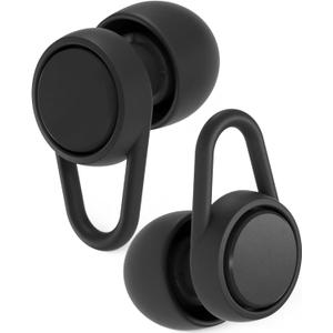 Hears Plus High-Fidelity Ear Plugs  Enhanced Noise Reduction for Loud Events, Focus, Travel & Noise Sensitivity  Certified 25dB SNR Hearing Protection  Reusable, Hypoallergenic Tips + Carry Case (Jet Black)