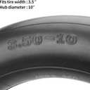 RUTU (2-Pack) 3.50-10 Replacement Butyl Rubber Inner Tube with TR87 Angled Valve Stem for Electric Scooters Tricycles XR50 XR50R XR70 CRF50 CT70 EZ90