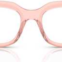 Ray-Ban Rx7225 Leonid Square Prescription Eyewear Frames (Transparent Pink/Demo Lens)