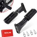 Benlari Passenger Foot Pegs, Passenger Mini Footboard Footpegs Fit for Harley Davidson Touring Road King Electra Glide Road Glide Street Glide 1993-2024 (Black)