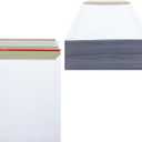 80 Pack 8×10 inch Photo Document Mailer,White Cardboard Envelopes Stay Flat Mailing for Photos, Pictures, Papers, CD Self Seal Shipping Envelopes for Home, Office Rigid Mailers