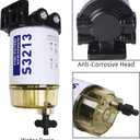 CARMOCAR Fuel Filter Water Separator replacement for Marine Outboard Motor Mercury with 3/8" Barb x 1/4" NPT brass Fittings Replaces# S3213, S3214, 35-60494-1, S3213, 18-7932-1, 18-17928, 35-809097