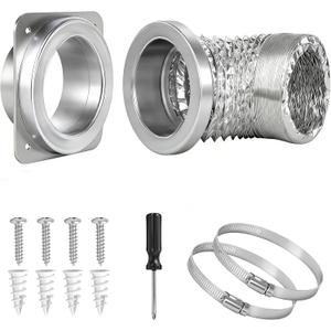 Magnetic Dryer Vent Connector Kit Airtight Seal Magnetic Dryer Vent Coupling Easy to Clean Lint Quick Connect for 4 Including a 3.3ft Save 4-6in of Space