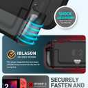 i-Blason for Nintendo Switch 2 Case 2025, Durable Slim Matte Clear Anti-Fingerprint Protective Hard Case with Dockable Comfortable TPU Grip Compatible with Controller & Docking Station - Black