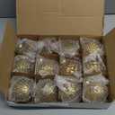 Jenaai 12 Pcs 2.36 Inch Champagne Glass Christmas Ball Ornaments Vintage Christmas Tree Decorations Mercury Glass Hanging Ornaments for Holiday Xmas Trees Party Garland DIY Craft Supplies, 6 Style