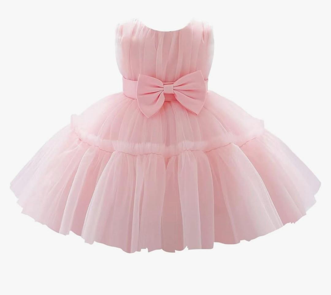 Baby Girls Flower Dress Embroidery Paqeant Party Wedding Lace Dresses Size 80