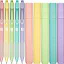 BLIEVE - Aesthetic Highlighters and Gel Pens With Soft Ink and Chisel Tip, Bible Highlighters and Pens No Bleed, Dry Fast Easy to Hold, for Bible Journaling Planner School Supplies (CANDY)