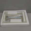 Lyellfe 2 Pack Perfume Trays, Gold Vanity Tray, Decorative Gold Mirror Tray, Non Slip Rectangular Perfume Tray, Jewelry, Bathroom