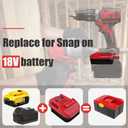 TPDL Battery Adapter for Snap on 18V Tools, for Dewalt 20V & for Milwaukee 18V M18 Lithium Battery Convert to for Snap-on Li-ion Battery Cordless Power Tool CTB7185 CTB8185 CTB8187
