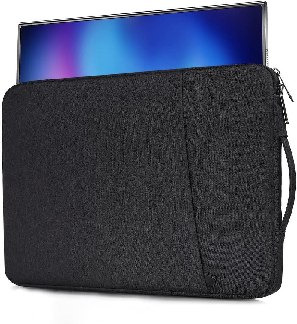 18.5 Inch Portable Monitor Case Sleeve Bag Compatible with Most Large 18.5 Inch Portable Monitor Water Resistant Carrying Pouch Bag with Pocket(18.1x11.8 Inch)
