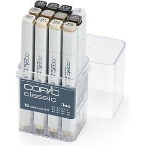 Copic Classic, Alcohol Markers, 12pc Set Warm Gray (New Ver.)