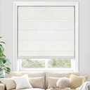 UNISHADES 100% Blackout Cordless Roman Shades for Indoor Windows & French Doors, 35 3/4" W 60" H - Blackout - Natural