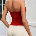 Womens Tank Tops Sexy Halter Neck Going Out Tops Summer 2026 Trendy Backless Workout Shirts Sleeveless Y2k Clothes (Red, XL)