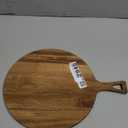 15.4 x 11.4 Inch Acacia Large Wood Cutting Board with Handle Large Round Wooden Cutting Boards Cutting Serving Board for Kitchen Meat Bread Cheese Pizza Vegetables Board Wedding Housewarming Gift