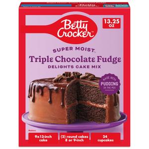 Betty Crocker Super Moist Triple Chocolate Fudge Cake Mix 13.25 oz