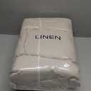 LBRO2M 100% Linen Sheet Set King Size, Bed Sheets 6 Piece Sets,Solid Color Natural Flax Bed Sheets Soft Breathable Bedding,16" Deep Pocket,All Season (King, Linen)