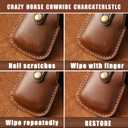 fits for Ford Key Fob Cover . Compatible with 2013-2017 F150 Mustang Explorer Fusion Edge MKZ MKC MKX Fits for Lincoln 5 Button Smart Leather Car Key Protector Fob Chain/Brown