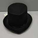 Dress Up America Black Top Hat for Adults  Formal Tuxedo Hat with Trim  Magician Butler Gentleman Costume Accessory