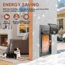 3-Flap Dog Door, All Aluminum Alloy Large Doggy Door Doggie door for Wall, Heavy Duty Pet Door Easy to Install, Energy Efficient, Telescoping Tunnel for Interior & Exterior Wall, Pet Up to 110Lb-Black