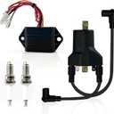 Ignition Coil AC CDI Ignitor Spark Plugs For EZGO Golf Cart 4 Cycle Gas 1996-1998 26652-G01 72562-G01