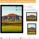 15x20 Picture Frame Black for Wall Mounting, Horizontal and Vertical Formats for Wall Hanging, Wood 15x20 Frame, Black, 1 Pack