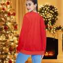 ZenGents Women Ugly Christmas Sweatshirt Long Sleeve Shirts O-neck Pullover (Red, XXL)