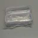 Sanwuta 6 Pcs Clear Hard Zipper Case Hard Plastic Zipper Pouches Transparent Makeup Bag Pencil Pouches for Travel Snacks Christmas Trinket Storage Organizer Box(White,7.87 x 2.56 x 1.57 Inch)