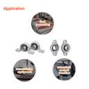 Pillow Block Bearing, 4Pcs KP002 Flange Mounted Pillow Bearings - Bore 15mm/0.59" ID Self Alignment Zinc Alloy Plummer Block Bearing for Diameter 15mm Linear Shaft Rod