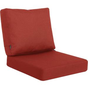 Favoyard Deep Seat Patio Cushions 24 × 24 inch Rainproof & Fadeness Furniture Cushion Set for Outdoor Chair Couch with Polyester-linen Fabric & Removable Cover, Hidden Zipper and Adjustment Staps