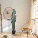 Artificial Cactus 39 Inch Fake Cacti Faux Plant with Black Planter for Home Garden Store Office Floor Decoration