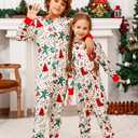 VNVNE Matching Christmas Onesie Pajamas Set for Family/Couples/Women/Men, One Piece Xmas Pjs Hooded Zipper Printed Sleepwear (Small, Green)