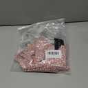 Women's Casual Ruffled V Neck Chiffon Blouse Short Sleeve Office Work Elegant Shirt Vintage Basic Tops (Pink Print) S