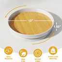 LAMU 1 Pack Lazy Susan Organizer, 10'' Lazy Susan Turntable for Cabinet, Table Top, Pantry, Refrigerator, Kitchen, Oak