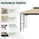 Replacement Gazebo Canopy for 10 x 12 Regency II Patio Gazebo,(Light Beige)