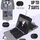 MATEIN Mens Garment Bags for travel, Large Travel Suit Bag Up to 7 Suits with Strap, Wrinkle Free Carry On Garment Bags for Hanging Clothes, Business Suitcase Luggage Bag Fit 17.3 Inch Laptop, Black