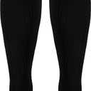 NuVein Compression Socks, 20-30 mmHg Support for Men, Padded Cushion Foot, Knee High, Closed Toe, Black, Medium (Medium (1 Pair))