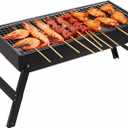 Portable BBQ Grill Home Charcoal Grill and Outdoor Folding Grill, Perfect for Traveling, Outdoor Cooking and BBQ, Camping, Picnics