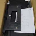 Narrow Side Table for Small Spaces, Skinny End Table with Charging Station, Sofa Beside Table with 2 Fabric Drawers and 1 Open Compartment, Slim Nightstand with USB Ports Outlet, Black UTBT004B