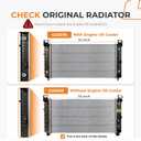 Autoexact CU2423 Radiator for 1999-2016 Chevy Silverado Suburban Tahoe Avalanche Cheyenne, Engine Radiator for 1999-2013 GMC Sierra Yukon, for Cadillac Escalade/ESV/EXT/Hummer H2, with TOC, w/o EOC
