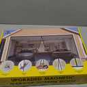 Garage Door Screen 1 Car 8x7ft Garage Screen Door,Upgraded PET Mesh Stronger Than Fiberglass and Polyester,Heavy Duty Weighted Bottom and Magnetic Closure,Hands Free,Easy Assembly (Black)