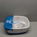 Homedics Bubble Bliss Deluxe Foot Spa with Heat Massaging Arch, 3 Acupressure Attachments, Splash Guard, Raised Nodes Creates Bubbles, Improves Circulation, Soothe Tired Muscles, Built-in Storage (Blue)