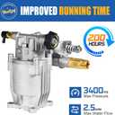 TOOLCY 3/4" Shaft Horizontal Pressure Washer Pump, 2600-3400 PSI @ 2.5 GPM - Power Washer Pump for Gas Washer - Compatible with Honda, Simpson and More