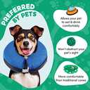 BENCMATE Inflatable Dog Cone Collar Alternative, Soft Dog Cone for Small Medium Large Dogs and Cats, Neck Recovery ECollar Donut Collar After Surgery (Large, Blue)